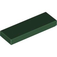 Lego destička 1x3 hladká, tmavě zelená (4650622)